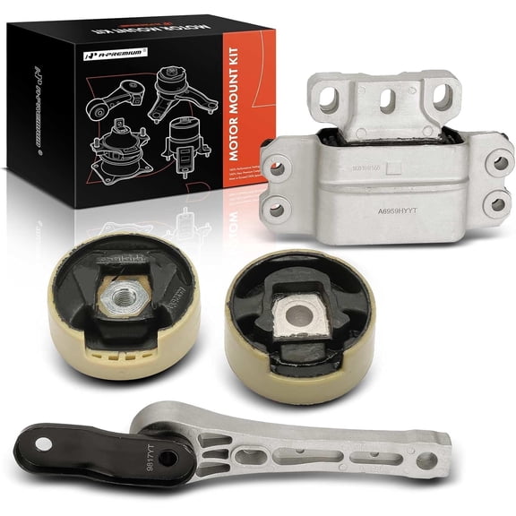 A-Premium 4PCS Engine Motor Mount and Transmission Mount and Torque Strut Mount Kit Compatible with Volkswagen Jetta 2013 2014 2015 2016 L4 1.4L FULL HYBRID EV-GAS (FHEV)
