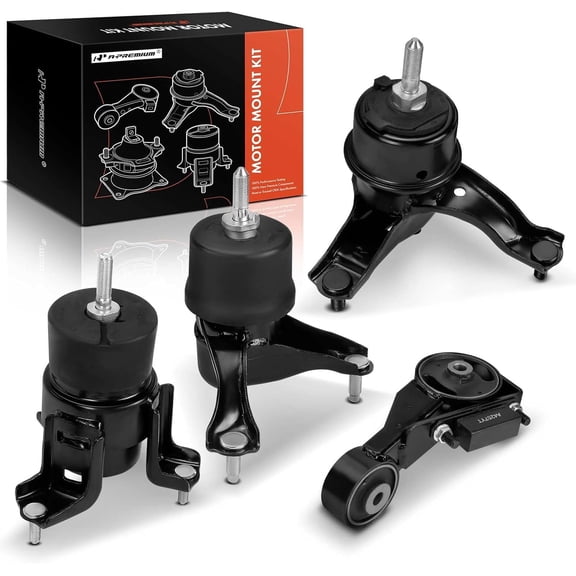 A-Premium 4PCS Engine Motor Mount and Transmission Mount and Torque Strut Mount Set Compatible with Toyota Sienna 2004 2005 2006 V6 3.3L, FWD Automatic Transmission, Replace# 123610A080, 123630A081