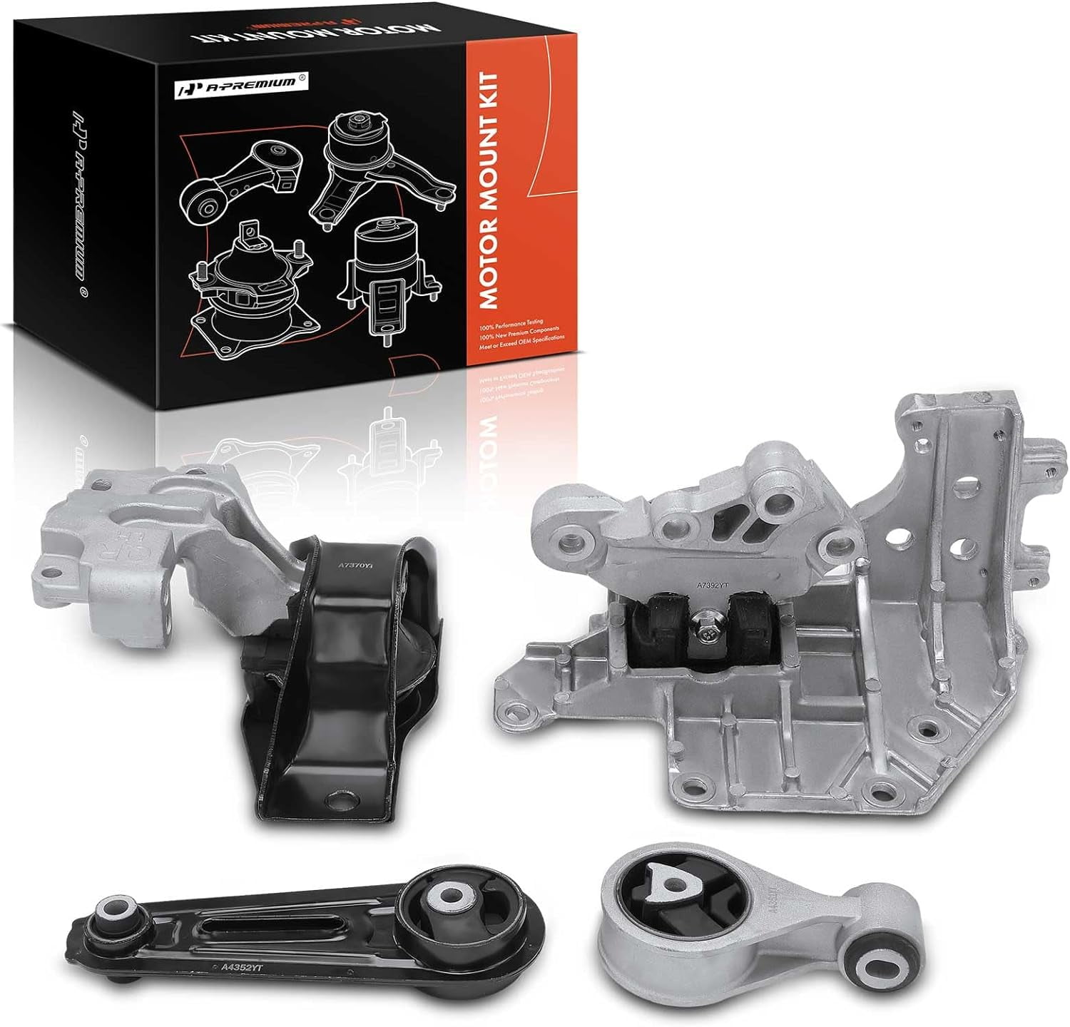 A-Premium 4PCS Engine Motor Mount Transmission Mount and Torque Strut Mount Set Compatible with Nissan Rogue 2008-2013, Rogue Select 2014-2015, 2.5L, AWD, Automatic Transmission