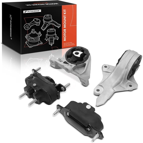 A-Premium 4PCS Engine Motor Mount and Transmission Mount Kit Compatible with Chevrolet Malibu 2006-2007 3.9L, Automatic Transmission Only