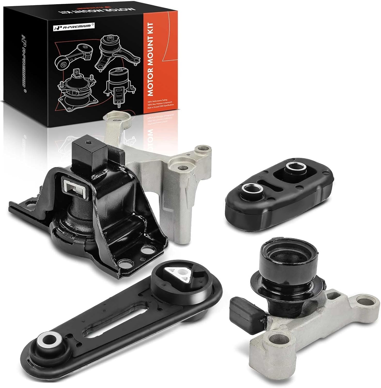 A-Premium 4PCS Engine Motor and Transmission Mount Set [Automatic CVT Transmission] Compatible with Nissan Sentra 2007 2008 2009 2010 2011 2012 2.0L, Replace# 11360-EL00A, 11360-ET00A