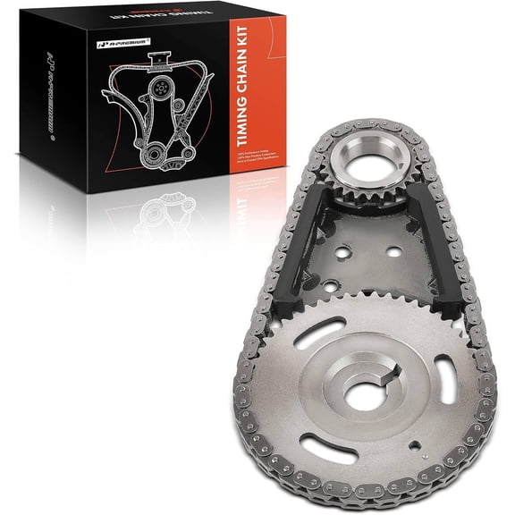 A-Premium 4PCS Engine Timing Chain Kit W/Sprocket & Guide Compatible with Chevrolet, Buick, Pontiac, Saturn & Oldsmobile - Equinox, Malibu, Impala, Lumina, Uplander, Century, Aztek, Relay, Venture