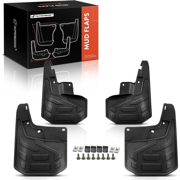 A-Premium 4PCS Mud Flaps Compatible with Chevrolet Colorado 2023-2026 (Z71 WT LT Crew Cab) 2.7L No Drilling Required with Fastener Clips Front & Rear Splash Guards (W/O Fender Fares)