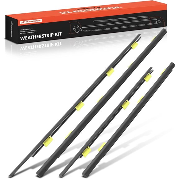 A-Premium 4PCS Window Molding Trim Weather Stripping Kit Compatible with Honda CR-V CRV 2002 2003 2004 2005 2006, Replace 72410SCAE01, 72410-SCA-E01