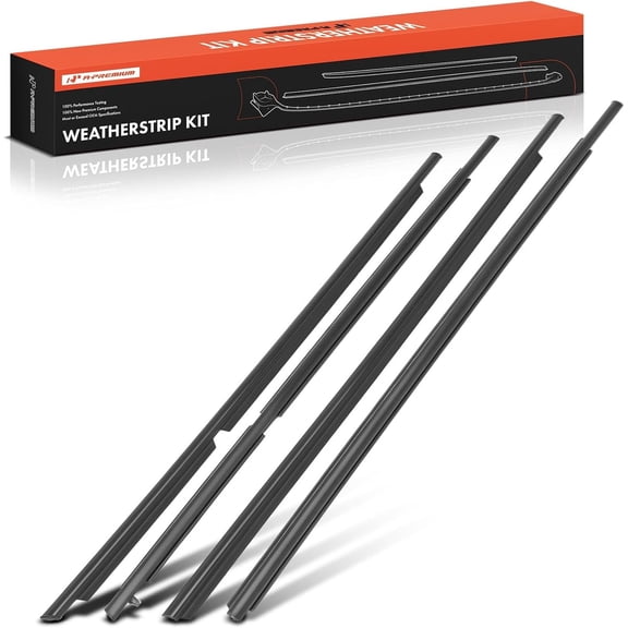 A-Premium 4PCS Window Molding Trim Weather Stripping Kits Compatible with Toyota 4Runner 2003 2004 2005 2006 2007 2008 2009, Without Clips, Replace 6816135060, 6816235060