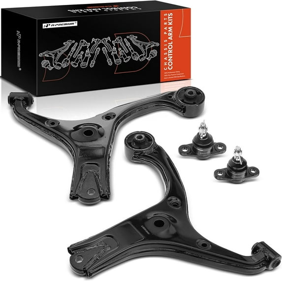 A-Premium 4Pcs Front Lower Control Arm & Ball Joint Assembly Compatible with Hyundai Accent 2006-2011