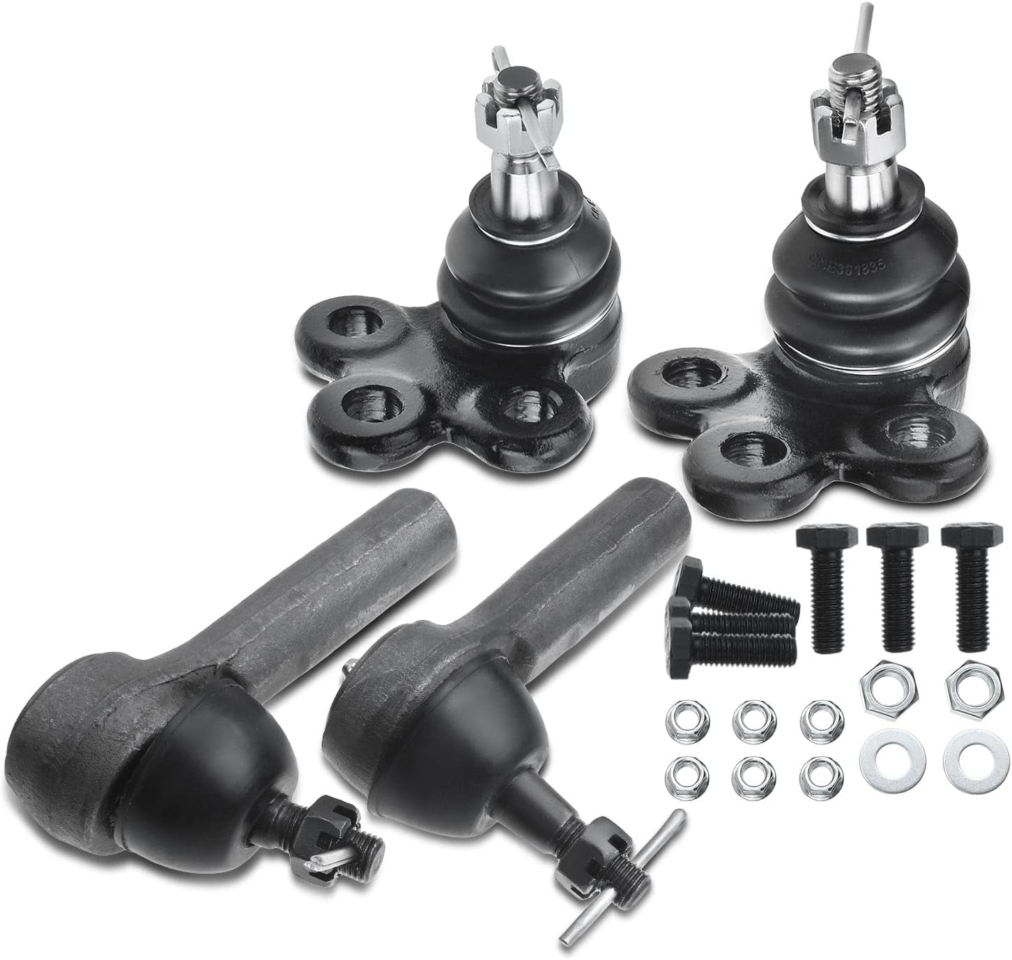 APremium 4Pcs Front Outer Tie Rod Ends Lower Ball Joints Compatible