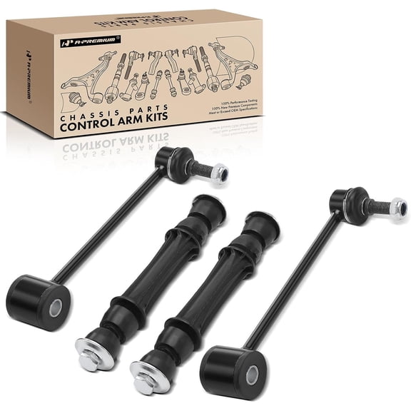 A-Premium Set of 4, Front & Rear Sway Bar Links Kit Stabilizer Bar Links Compatible with Chevrolet Tahoe 07-16, Suburban (1500), Avalanche, GMC Yukon (XL & XL 1500), Cadillac Escalade (ESV & EXT)
