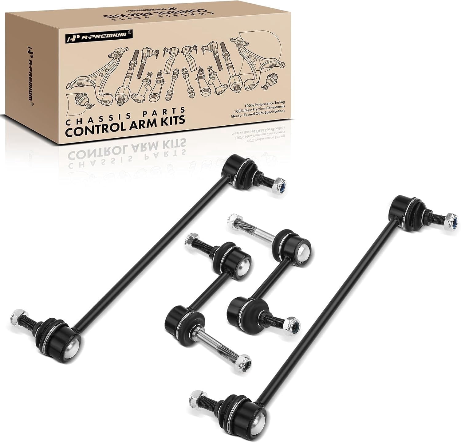 A-Premium 4Pcs Front Rear Sway Bar Link Stabilizer Link Kit Compatible with Ford Escape 2009-2012 Mazda Tribute Mercury Mariner 2009-2011