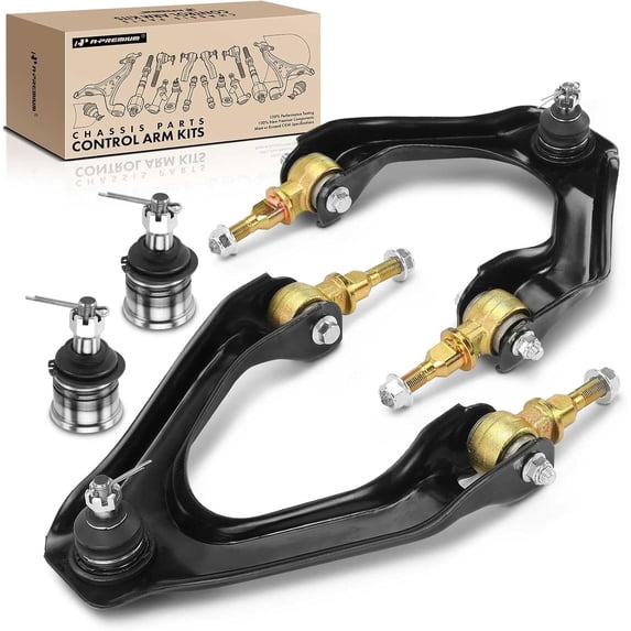 A-Premium 4Pcs Front Upper Control Arms Assembly Lower Ball Joints Compatible with Honda Accord 1990 1991 1992 1993