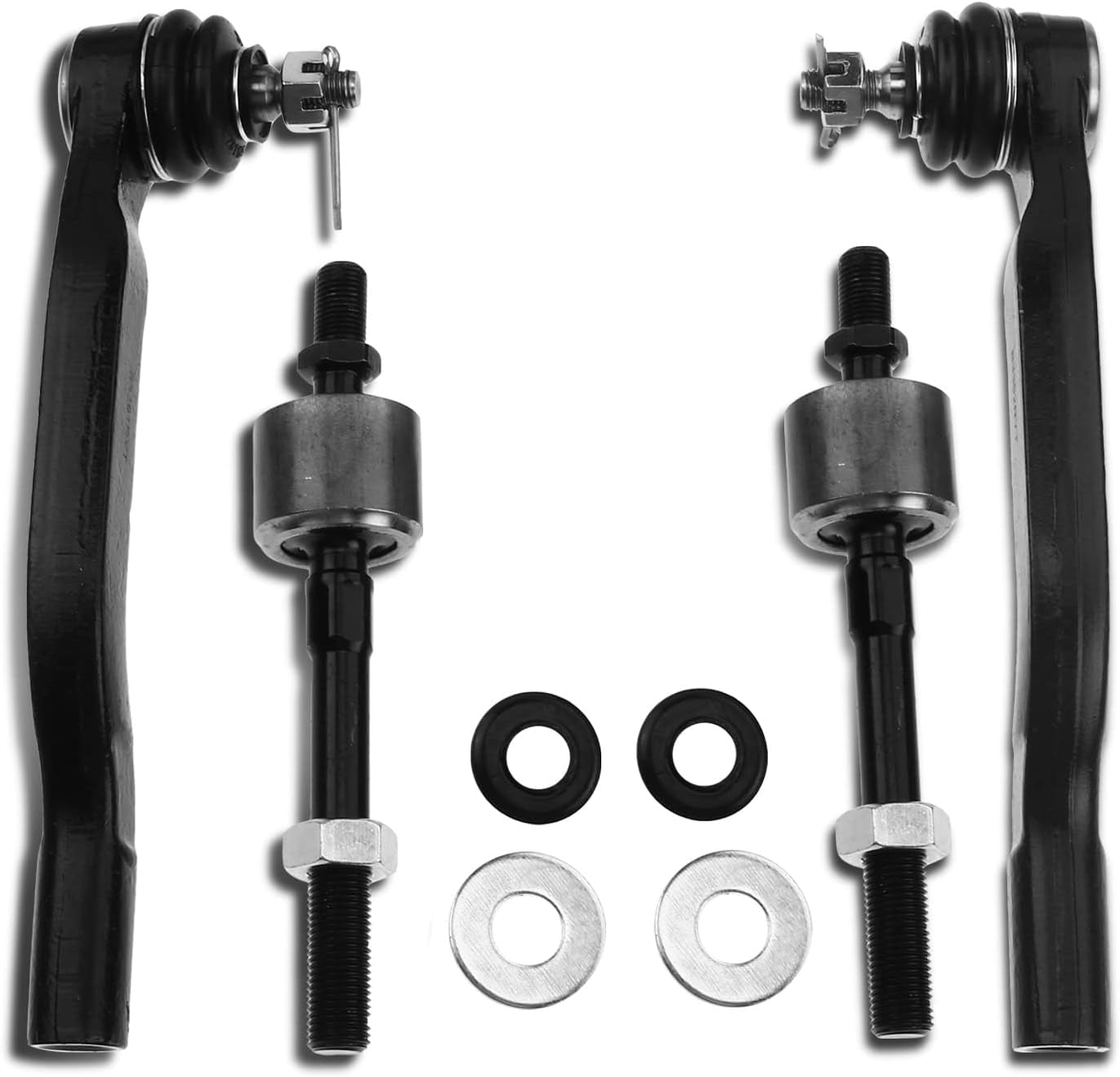 APremium 4Pcs Inner Outer Steering Tie Rod End Kit Compatible with