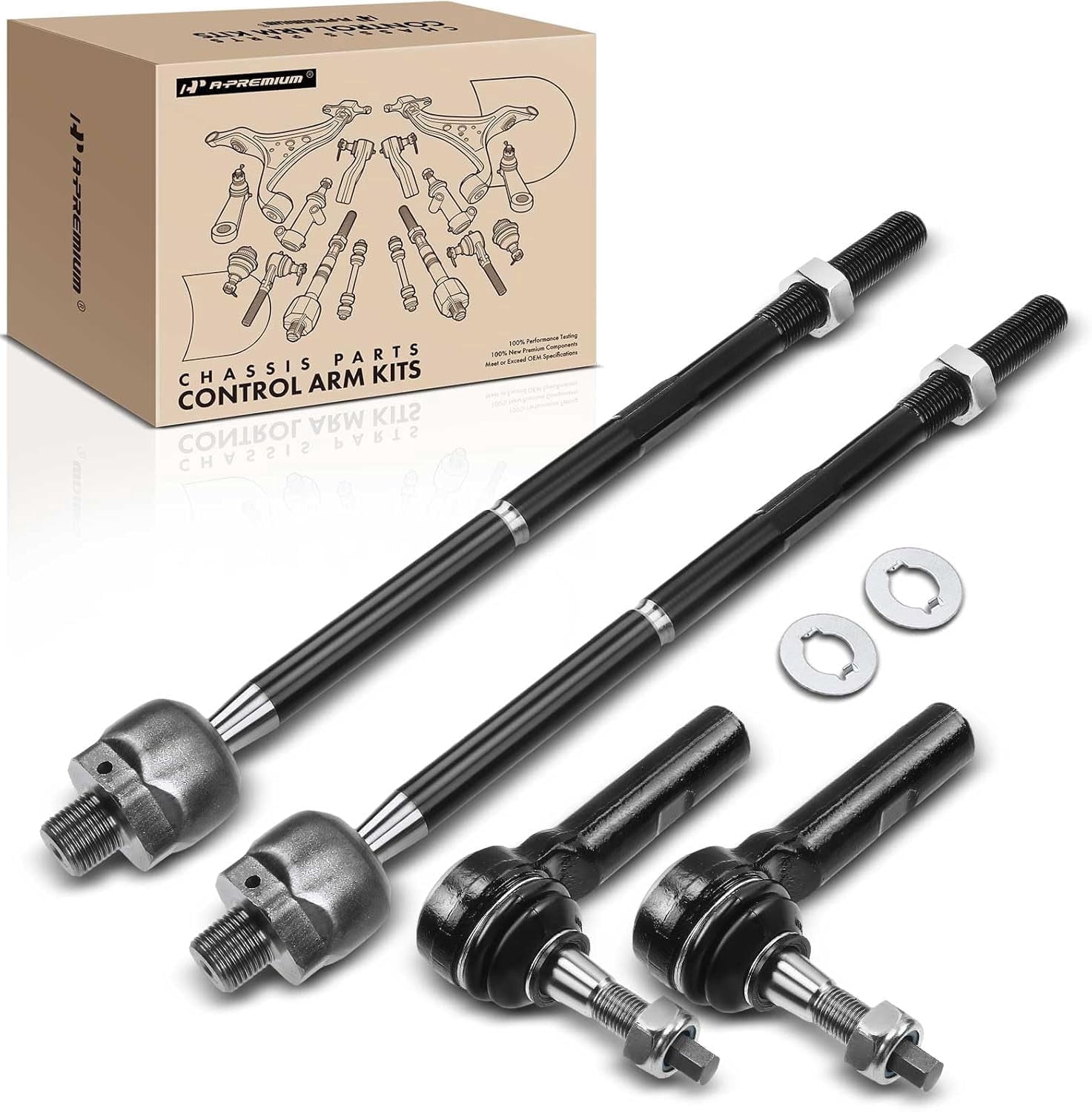A-Premium 4Pcs Inner Outer Tie Rod End Kit Compatible with Dodge Challenger 2008-2010 Charger 2006-2010 Magnum 2005-2008 Chrysler 300 2005-2010