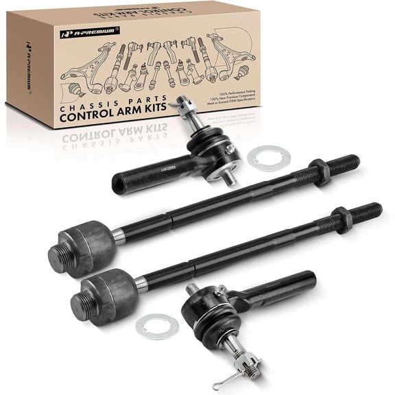 A-Premium 4Pcs Rear Inner Outer Tie Rod End Kit Compatible with Chevrolet Silverado 1500 GMC Sierra 1500 2002-2005
