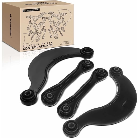 A-Premium 4Pcs Rear Suspension Kit, Upper Control Arm Trailing Arm Compatible with Ford Focus 2000-2018, C-Max 2013-2018 & Mazda 3 2004-2013, 5 & Volvo C70, C30, S40, V50