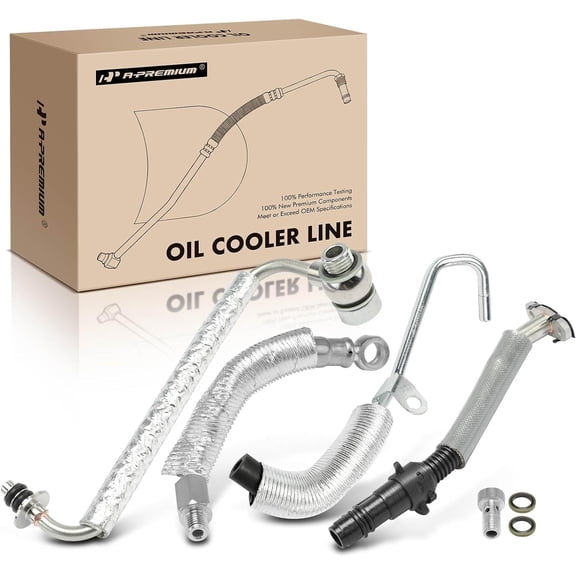 A-Premium 4Pcs Turbo Oil Return Drain & Oil Feed Line Kit Compatible with Buick, Chevrolet Vehicles - 1.4L - Cruze 2011-2015, Sonic 2012-2020, Encore, Trax 2013-2018 - Replaces 55587854