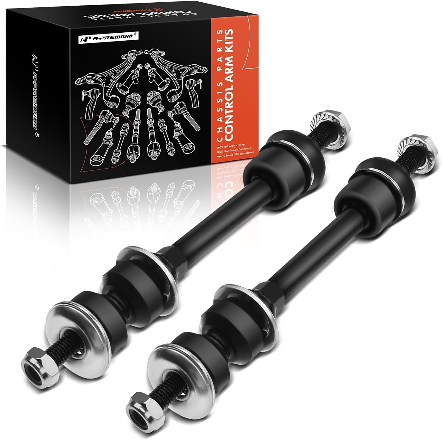 APremium 4WD 2 x Front Sway Bar Links Kit Stabilizer Links Compatible