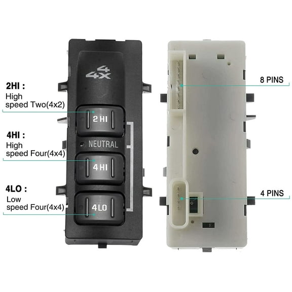 A-Premium 4x4 4WD Wheel Drive Selector Switch Replacement for Chevrolet Silverado Suburban GMC Sierra 2500 2001-2002