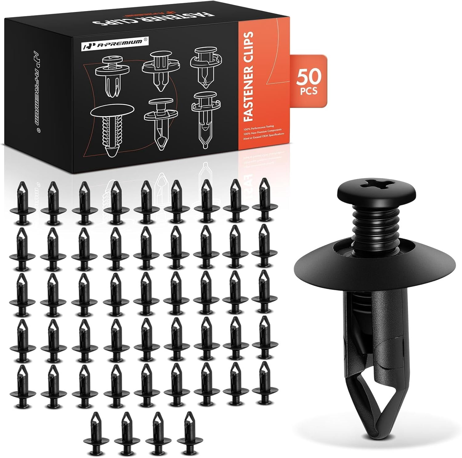 A-Premium 50 PCS Bumper Clip Retainers Fastener Screw-Type Compatible ...
