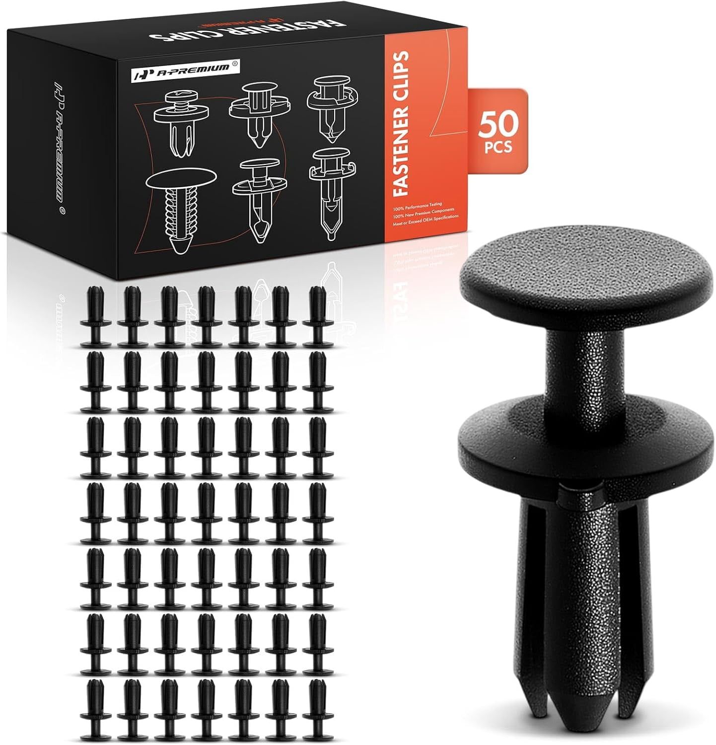 A-Premium 50 PCS Bumper Roof Hood Side Cover Push-Type Retainers Clip ...