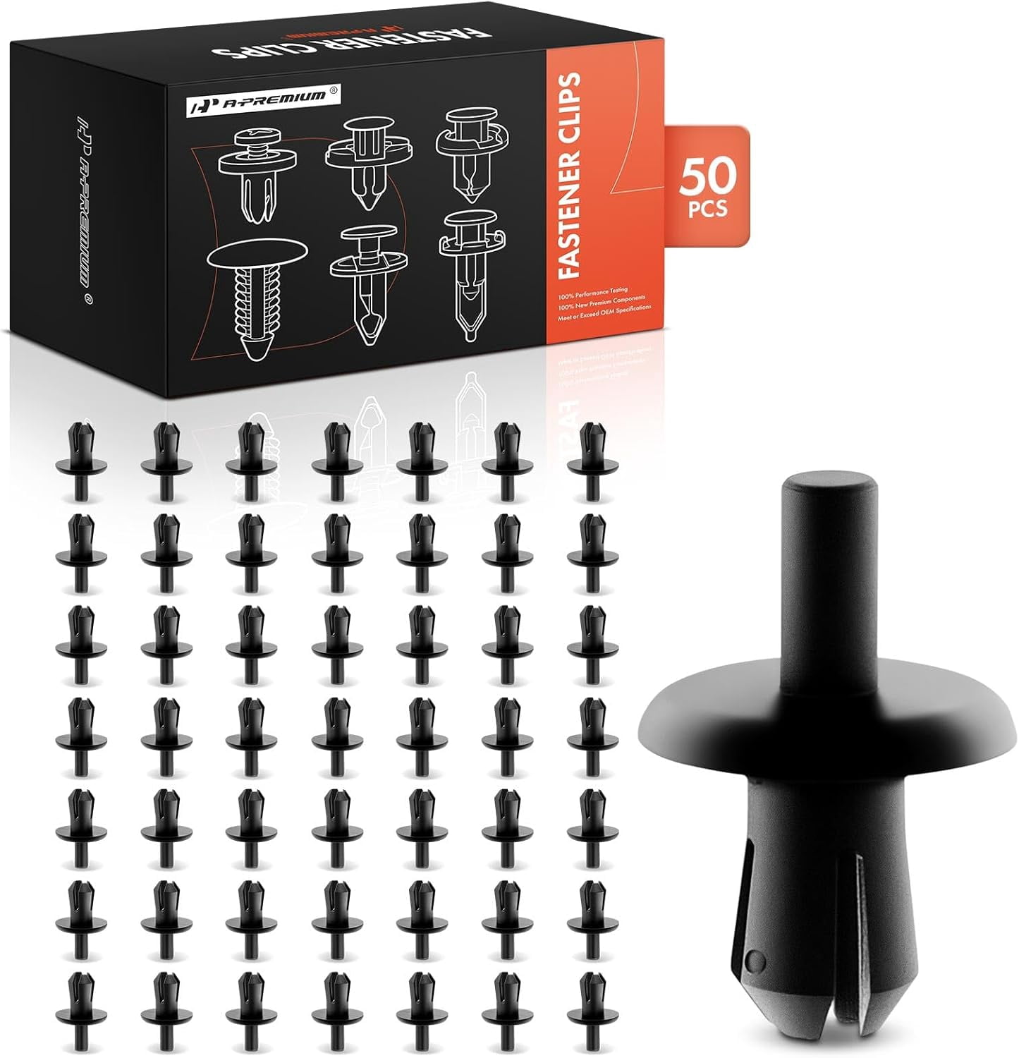 A-Premium 50 PCS Expanding Mounting Rivet Clip Fastener Push-Type ...