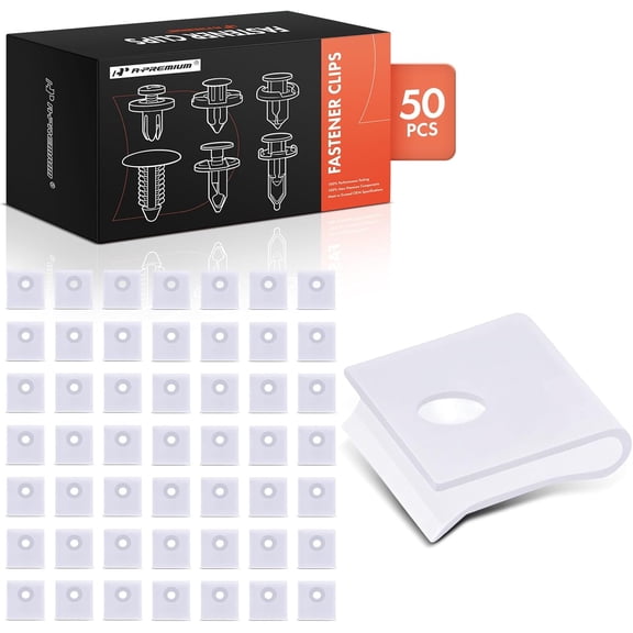 A-Premium 50 PCS Fender Liner Bumper Cover Retainer Clip Compatible with Nissan Altima, Rogue, Sentra, Frontier, Murano, Pathfinder, Maxima, Titan, Kicks, Xterra, Quest, NV1500 - for 8mm Hole