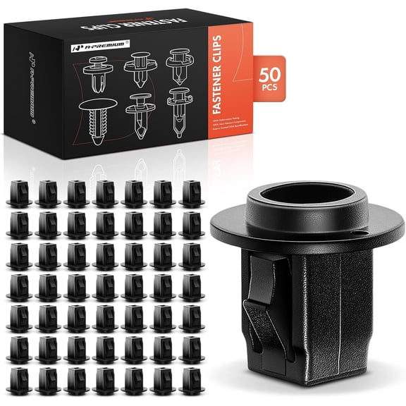 A-Premium 50-Pack Nylon Fender Liner Flare Car Retainer Fastener Push Pin Clip Compatible with Nissan Rogue,Murano, Armada, Infiniti QX80, QX50, QX56, QX70, FX35, FX37, FX50, EX35, EX37 - for 8 X 8mm