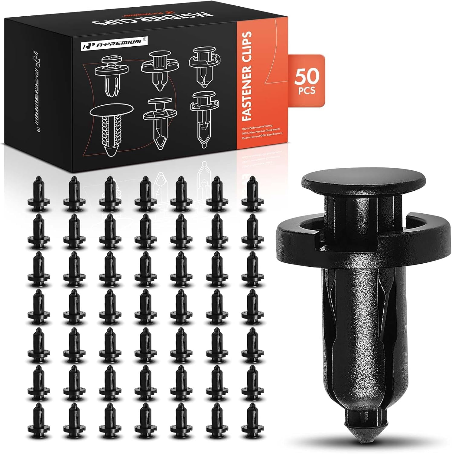 S2000 Riveter A-Premium Nylon Front & Rear Bumper Retainer Clips Rivet Fasteners ...