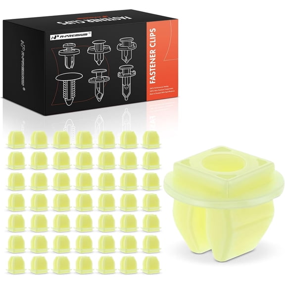 A-Premium 50-Pack Nylon Front and Rear Bumper Car Retainer Fastener Push Pin Clips Compatible with Nissan Sentra 2016-2019 Versa 2012-2019 Versa Note 2015-2019 Pathfinder 2013-2019