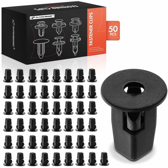 A-Premium 50 PCS Front & Rear Wheel Fender Liner Clips Retainer Compatible with Toyota Camry, Corolla, Tacoma, Tundra, 4Runner & Lexus ES250, IS300 & Chevrolet & Pontiac - for 9mm x 9mm Hole
