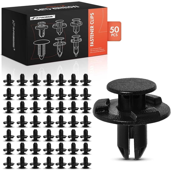 A-Premium 50 PCS Nylon Car Retainer Fastener Push Pin Clips Compatible with Nissan Altima Rogue Sentra Versa Frontier Murano Pathfinder Maxima Armada Juke Mazda CX-5 3 6 CX-9 Infiniti - for 8mm