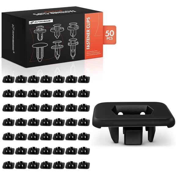 A-Premium 50 PCS Radiator Grille Nut Retainer Mounting Clips Compatible with Nissan Sentra 1987-1990, Pathfinder 1987-1995, Pickup 1986-1997, D21 1986-1994, 720 1983-1986, 200SX 1984-1987