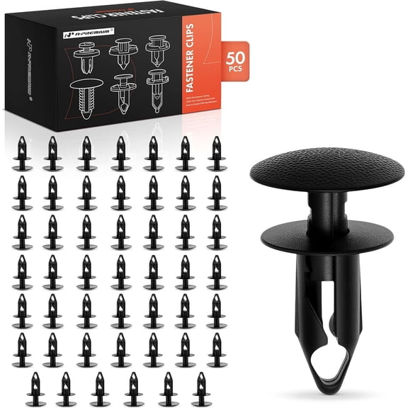 A-Premium 50 PCS Rear Bumper Cover Clips Push-Type Retainer Compatible with Chevrolet Silverado 1500, Silverado 2500, Silverado 1500 HD Classic, Silverado 2500 HD, Avalanche 1500 - for 9mm Hole