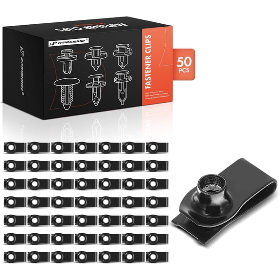A-Premium 50 PCS Retainer Clip Fasteners Compatible with Chevrolet Equinox, Traverse, Tahoe, Colorado, Suburban, Avalanche & GMC & Buick & Cadillac & Oldsmobile & Pontiac - for M8-1.25 Screw