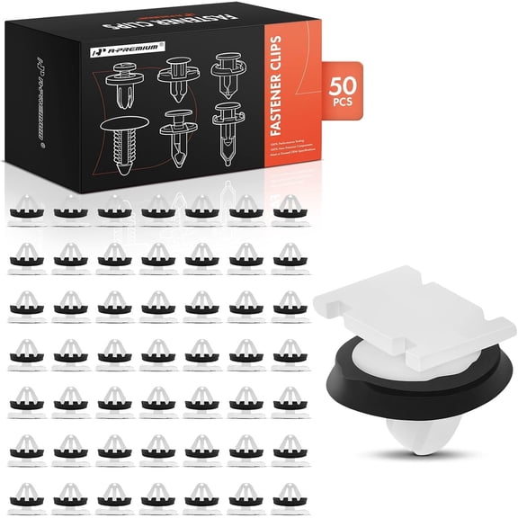 A-Premium 50 PCS Retainer Clip Fasteners Compatible with Chevrolet Silverado 1500 1500 LD 2500 HD 3500 HD, Equinox, Cruze, Traverse, Impala, Tahoe, Sonic & GMC Sierra 1500 & Buick & Cadillac