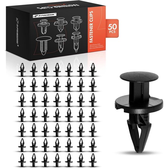 A-Premium 50 PCS Bumper Fascia, Flares and Air Dam Car Retainer Fastener Push Pin Clips Compatible with Chevy Silverado Equinox Cruze Tahoe Camaro GMC Sierra Terrain Yukon Buick Cadillac Saab - 8.5mm