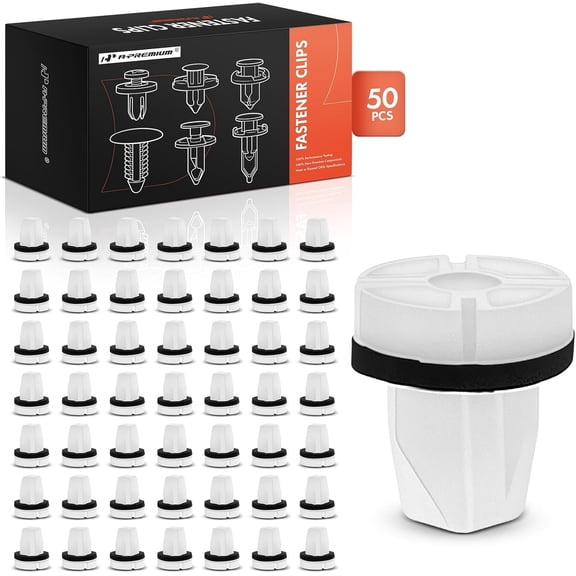 A-Premium 50 PCS Retainer Clip Fasteners Compatible with Honda CR-V 2012-On, Civic 2012-On, Accord, Pilot, Passport, Odyssey, Insight, HR-V, Fit, Clarity & Acura MDX, TLX, TSX - for 9mm Hole