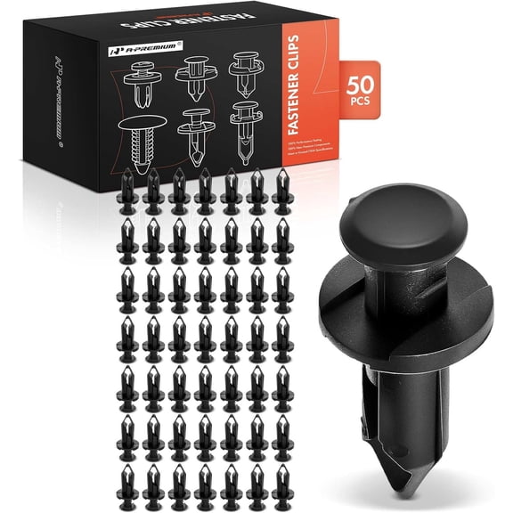 A-Premium 50 PCS Retainer Clip Fasteners Compatible with Honda CR-V, Civic, Accord & Ford Explorer, Escape & GMC Sierra & Jeep Grand Cherokee & Chevrolet Tahoe & Cadillac & Buick - for 8mm Hole