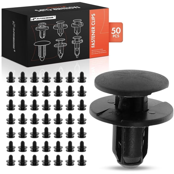 A-Premium 50-Pack Car Retainer Fastener Push Pin Clips Compatible with Ram 2500 2013 3500 2013 Dodge Charger 2011-2018 Challenger 2014 Jeep Compass Patriot 2009-2017 Chrysler 300 - for 8mm