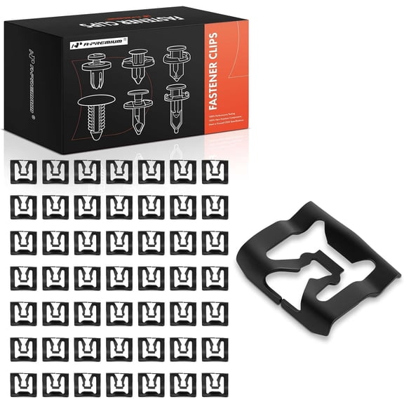 A-Premium 50PCS Metal Windshield & Rear Window Trim Retainer Clips Compatible with Ford Mustang, Custom, Custom 500, Elite, Fairlane, Falcon, Galaxie, Galaxie 500, Gran Torino, LTD, LTD II, Maverick