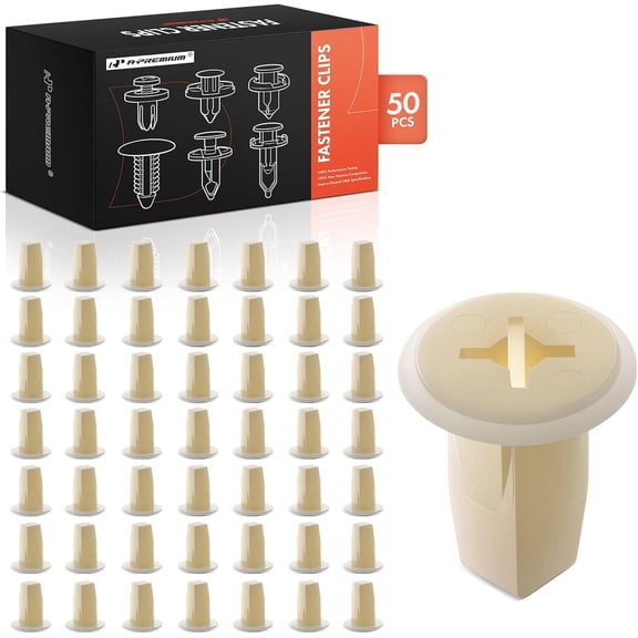 A-Premium 50-Pack Nylon Floor Mat Car Retainer Fastener Push Pin Clips Compatible with Toyota and Honda Models