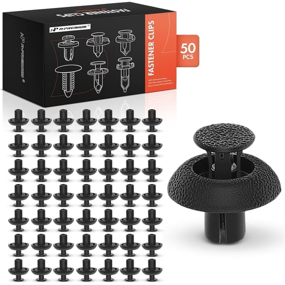 A-Premium 50 PCS Nylon Radiator Support Engine Cover Car Retainer Fastener Push Pin Clips Compatible with Toyota Camry RAV4 Corolla Prius Highlander 4Runner Lexus RX350 RX350L RX450h Scion tC - f7mm