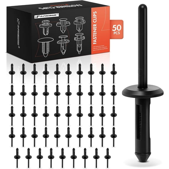 A-Premium 50PCS Nylon Retainer Clip Fasteners Compatible with Jeep Grand Cherokee, Wrangler & Dodge Ram, Durango, Avenger & Ford Taurus & Chevrolet Camaro & Chrysler 300, Pacifica & GMC & Pontiac