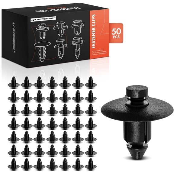 A-Premium 9mm Nylon Door Trim Panel Retainer Clips Bulk Push Pin Fasteners Plastic Rivets Compatible with Dodge Charger 2006-2021, Magnum 2005-2008, Chrysler 300 2005-2021, 50 PCS (3.52 oz)