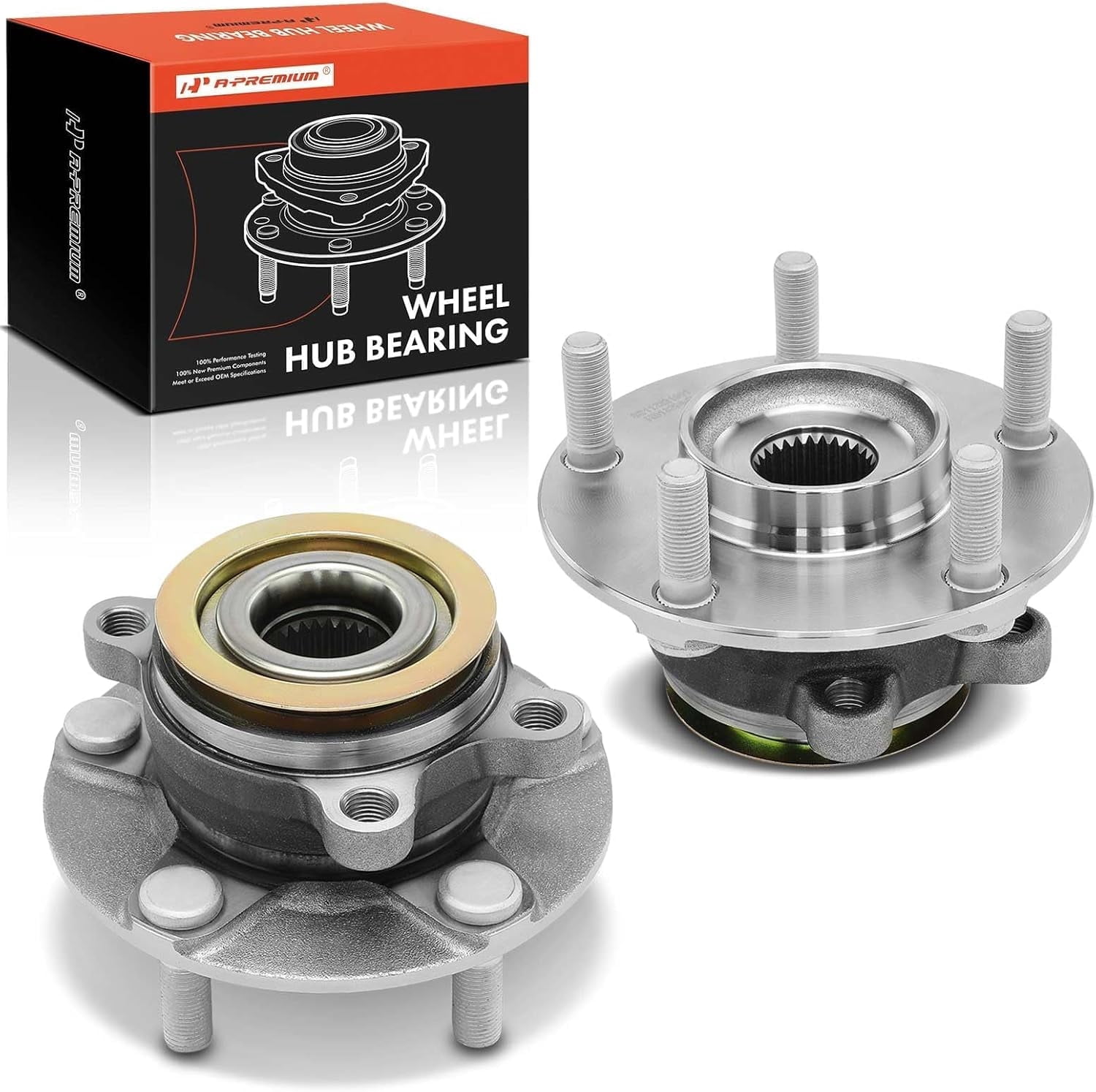 A-Premium 513298 2 x Front Wheel Bearing and Hub Assembly with 5-Lug ...