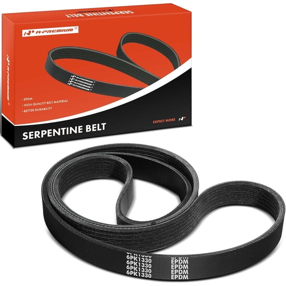 A-Premium 52.27 Inch Engine Serpentine Belt Compatible with Mercedes-Benz & Nissan & Freightliner & International Harvester & Sterling Truck Cars - Altima, C230, SLK230, Century Class, FLD112 & More