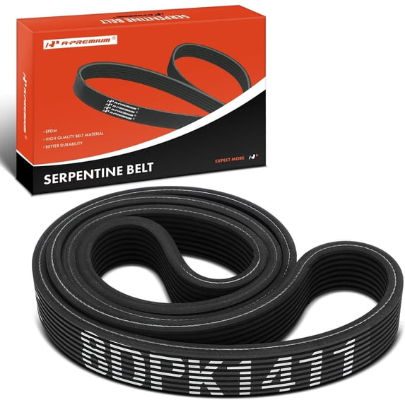 A-Premium 55.55 Inch Dual-Sided Supercharger Serpentine Belt Fit For Jaguar XF 2010-2015, XFR 2010-2015, XFR-S 2013-2015, XJ 2010-2015, XJR 2014-2015, F-Type 2015-2017, XK 2013, XKR 2010-2013, XKR-S
