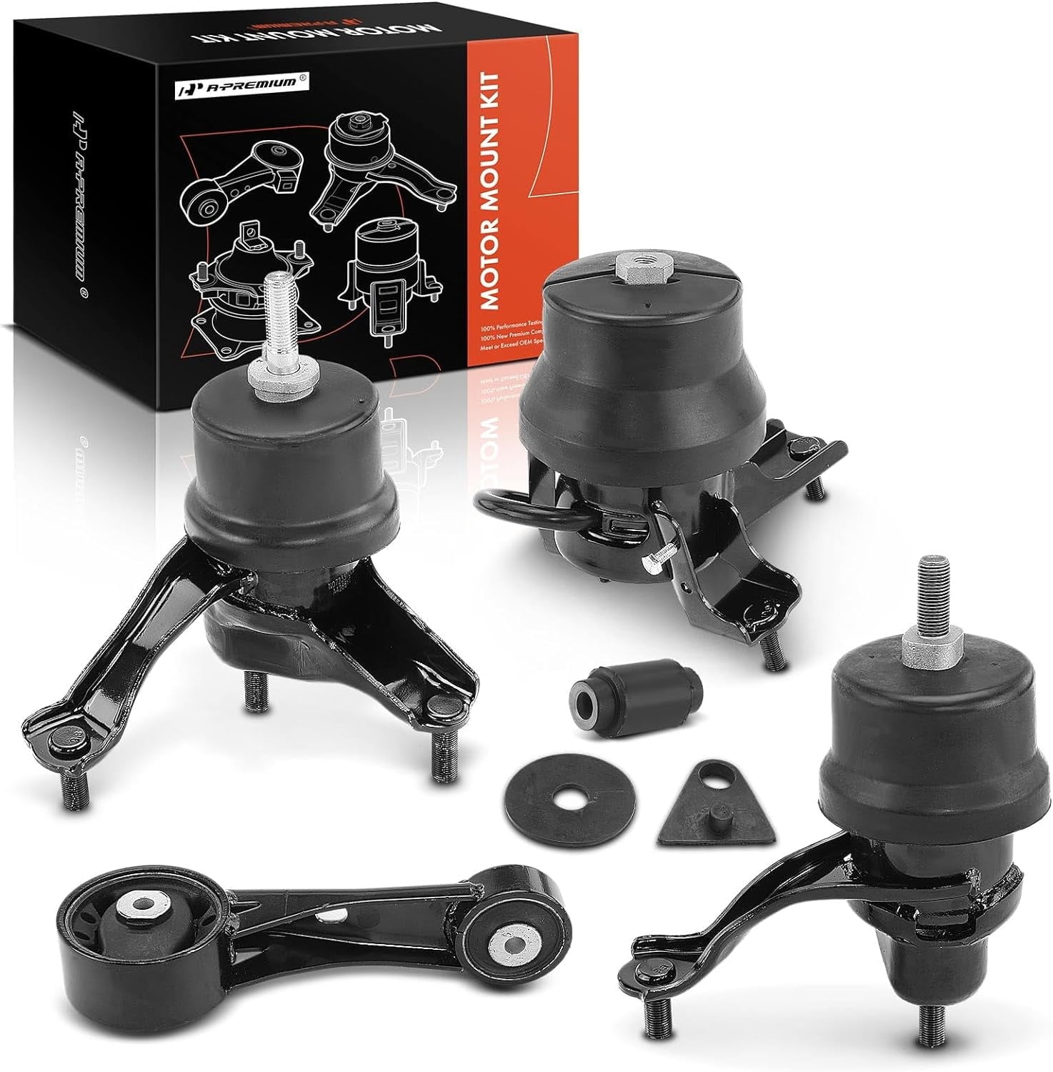 A-Premium 5PCS Engine Motor Mount and Transmission Mount and Torque Strut Mount Kit Compatible with Toyota Sienna 2011 2012 2013 2014 3.5L AWD Automatic Transmission Replace# 123630P100