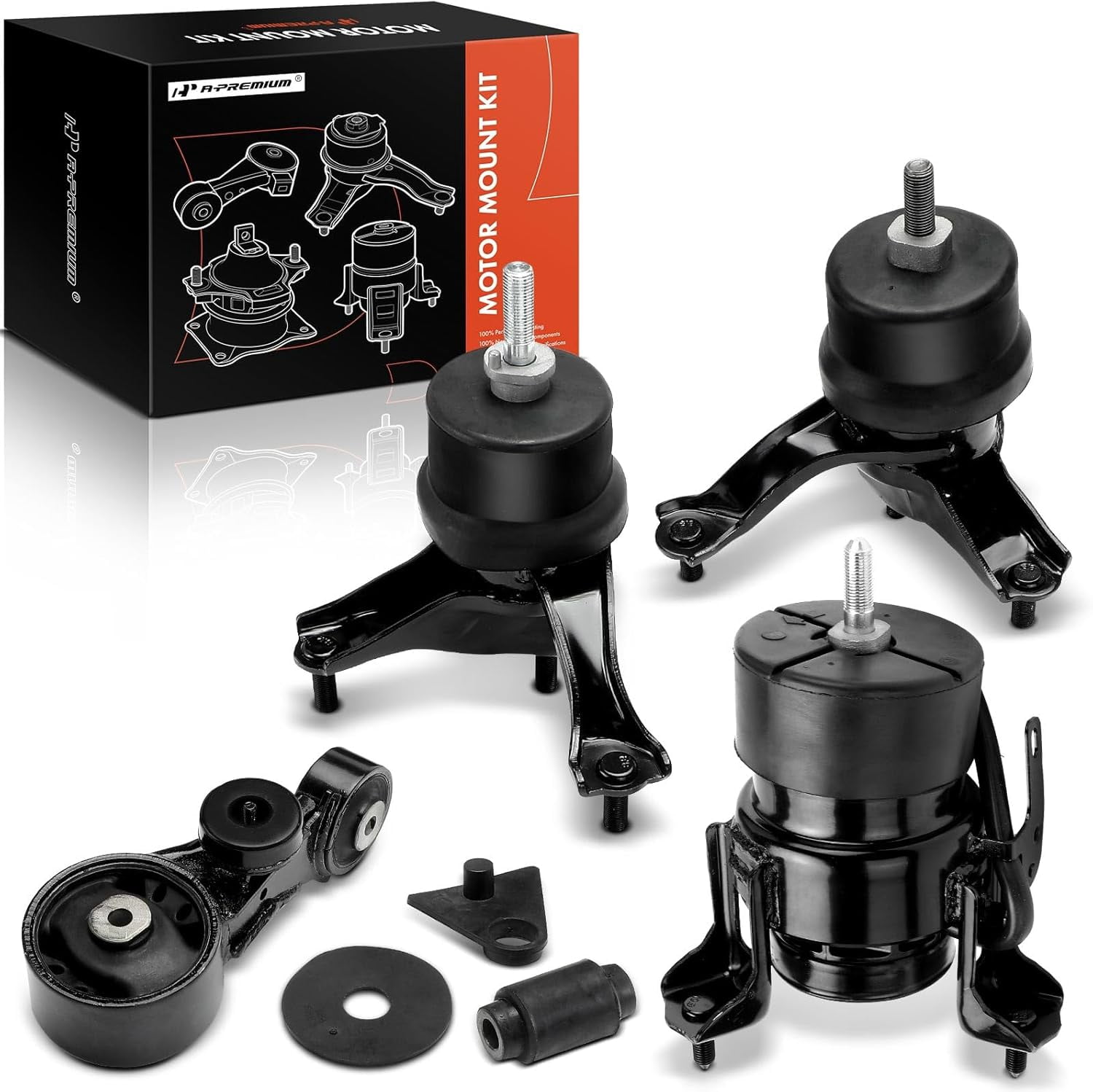 A-Premium 5PCS Engine Motor Mount Transmission Mount and Torque Strut Mount Set Compatible with Toyota Sienna 2007 2008 2009 2010, 3.5L, Automatic Transmission, AWD