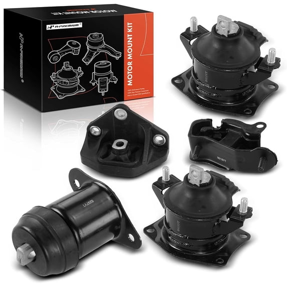 A-Premium 5PCS Engine Motor Mount and Transmission Mount Set Compatible with Honda Accord 2003 2004 2005 2006 2007 V6 3.0L, Automatic Transmission, Replace# 50830SDAA04 50830SDBA02
