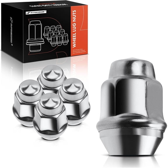 A-Premium 5PCS Wheel Lug Nuts 1/2-20 Compatible with Dodge Charger, Challenger, Dakota, Durango, Ram 1500, B100 & AMC & Jeep Wrangler, Cherokee & Plymouth GTX & Volvo 240, 244, 245
